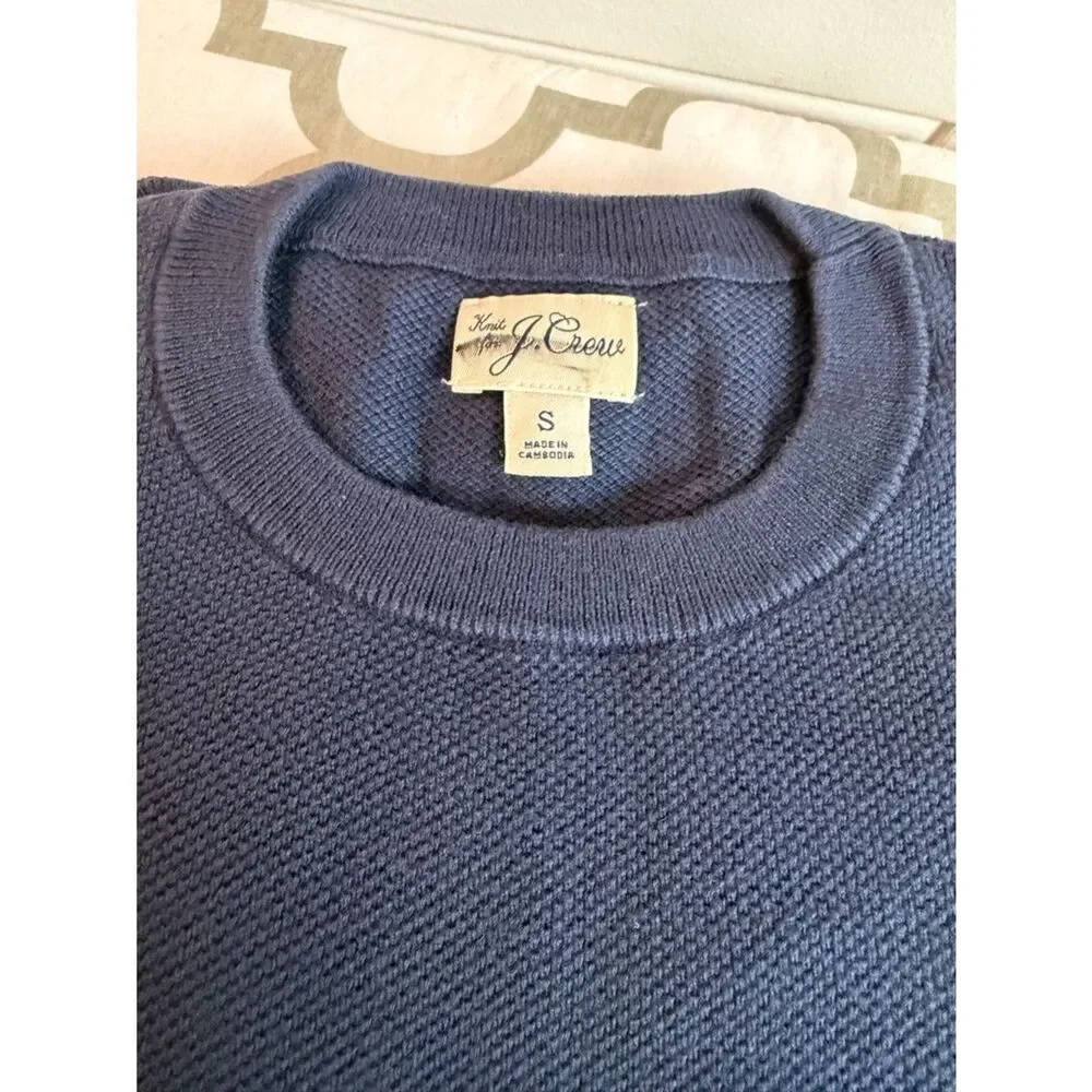 J.Crew Cotton piqué-stitch crewneck sweater NWOT Size S
